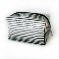 Stripe Line Shell Shape PU Cosmetic Bag